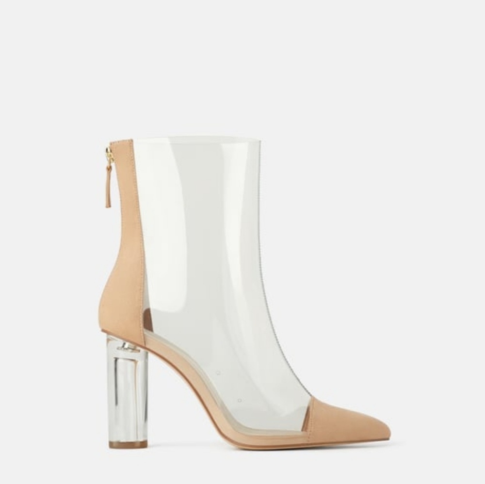 Tan Vinyl Zara Boots size 41